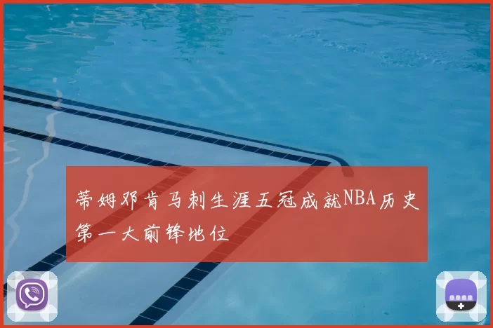 蒂姆邓肯马刺生涯五冠成就NBA历史第一大前锋地位